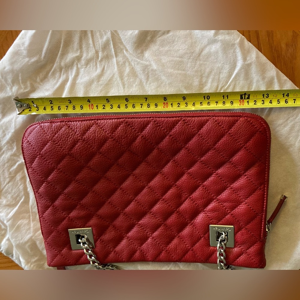 Leather Calvin Klein quilted handbag *Red* - Picture 6 of 7